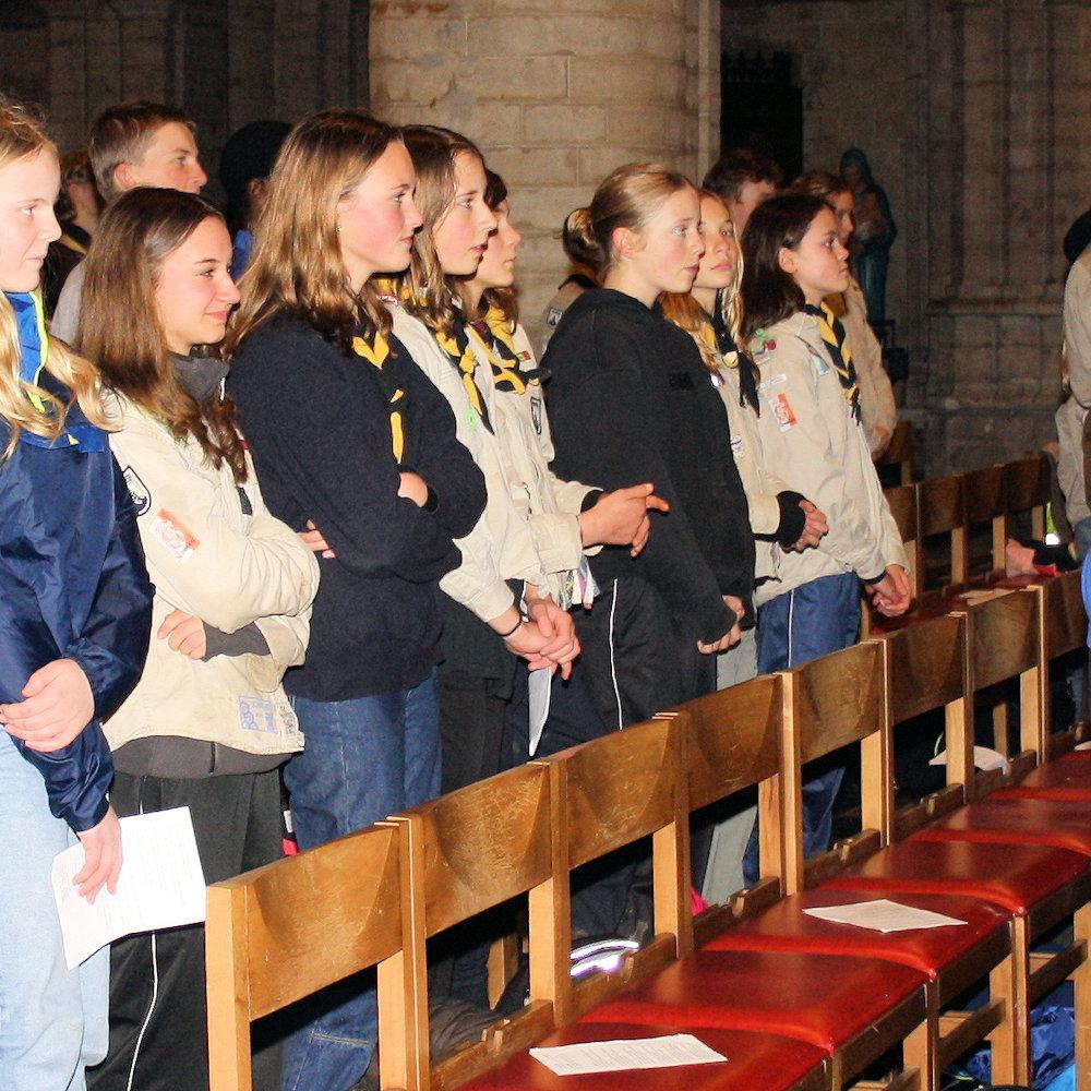 BERGRAKKERS VIEREN CHRISTUS KONING IN SINT-GERMANUSKERK.